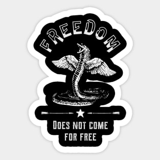 Freedom Doesn't Come Free Snake Liberty Sticker